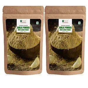 Bliss of Earth 2x200gm Naturally Organic Garlic Powder Dried For Cooking Pack Of 2