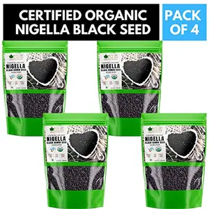 Bliss of Earth 1KG Certified Organic Black Cumin Kalonji Seeds Nigella Seeds 4X250GM