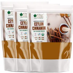 Bliss of Earth 3x250gm USDA Ceylon Cinnamon Powder Organic For Weight Loss Drinking & Cooking Dal Chini Powder