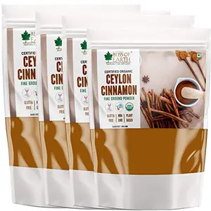 Bliss of Earth 4x250gm USDA Ceylon Cinnamon Powder Organic For Weight Loss Drinking & Cooking Dal Chini Powder