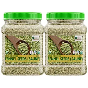 Bliss of Earth USDA Organic Whole Fennel Seed 2x400gm