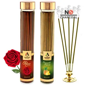 Pineapple Passion and Rose Royale Agarbatti (Bottle Pack of 2)