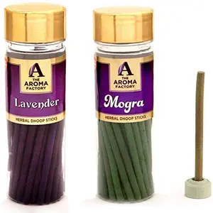 Mogra & Lavender Luck Dhoop Batti -2 Bottles with Stands - 0%  (40 Sticks)