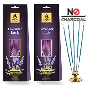 Wood Lavender Luck Incense Sticks Agarbatti (4 cm x 8 cm x 26 cm Pack of 2 x 30)