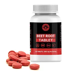 BeetRoot Tablet  1000mg Per Serving 120 Tablet 100% Pure and Natural  Dietary Supplement