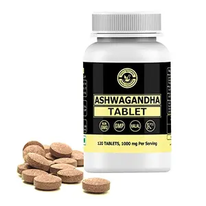 Ashwagandha Tablet  1000mg Per Serving 120 Tablet 100% Pure and Natural  Dietary Supplement