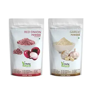 Red Onion Powder & Garlic Powder  1 KG Each I Fresh Flavor & Taste I Seasoning Powder I Use in sauces salad dressings gravies & stews I 100% Pure & Natural (Pack of 2) (Extra Super Saving)
