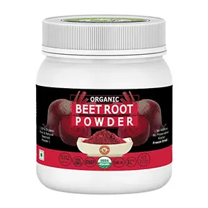 Organic Beet Powder  250 GM USDA Certified I 100% Pure & Natural I High Betalains & Inorganic Rich in Nitrate I Add to Smoothies Candy & Cakes I RAW NO Preservative Non GMO
