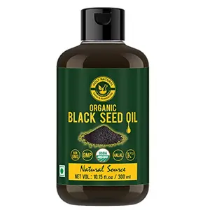 Organic Black Seed/Nigella Sativa/Kalonji Seeds Oil (300 ML) USDA Certified Virgin Cold-Pressed Natural No GMO Untreated