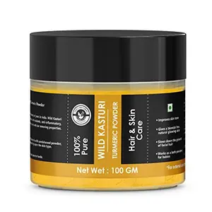 Wild Kasturi Turmeric Powder - 100 GM (For Skin & Face 100% Pure)
