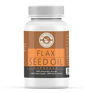 Flax Seed Oil Softgel Capsule - 120 Caps Pack