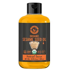 Organic Sesame Seed Oil -300 ml USDA Certified Extra Virgin Cold-Pressed