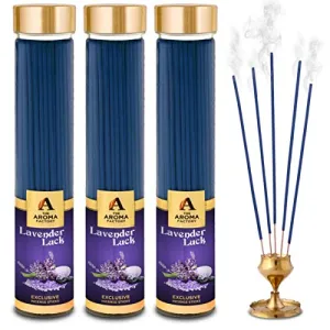 Lavender Luck Incense Sticks Agarbatti 100% Herbal) Bottle Pack of 3