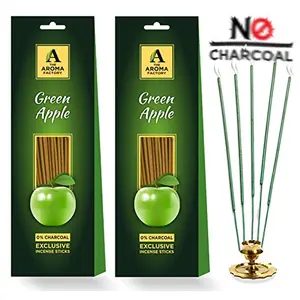 Green Apple Incense Sticks Agarbatti 60 Sticks (2 Packs)