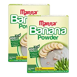 Manna Banana Powder 400g (200g x 2 Packs) | Baby Food | Kannankaya Powder