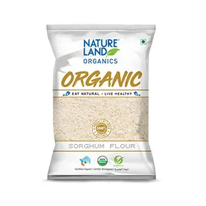 NATURELAND ORGANICS Sorghum / Jowar Flour 500 Gm (Pack of 4) - Organic Flours