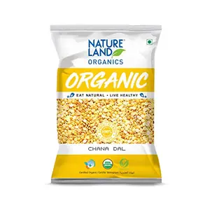 Natureland Organics Chana Dal 500 Gm (Pack of 3) - Organic Healthy Pulses