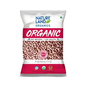 Natureland Organics Peanuts / Groundnuts 500 Gm (Pack of 2) - Organic Healthy Grocery
