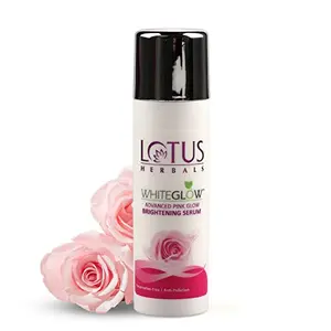 Lotus Herbals Whiteglow Advanced Pink Glow Brightening Serum | Anti-Pollution | For Dull Skin | Preservative Free | For All Skin Types | 30ml