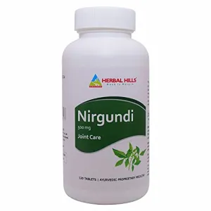 Herbal Hills Nirgundi tablets (Vitex negundo) 500mg for Joint Care & various health benefits (120 Tablets)