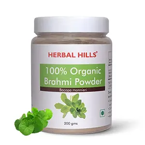 Herbal Hills 100% Organic Brahmi Powder hair 200 G Brahmi powder Eating