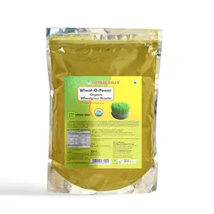 Herbal Hills Wheatgrass Powder | Certified Organic (500 gms Single Pack)