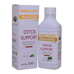 Herbal Hills Detoxhills Syrup Herbal Detox Formula and Body Cleanse Supplement Detox Supplement 500 ml Shots