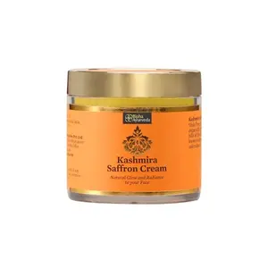 Bipha Ayurveda Natural Herbal Kashmira Saffron Face Cream Provides Natural Glow Removes scars & Reduce Pigmentation with Unique Blend of 9 Potent Herbs for All Skin Types 75gm