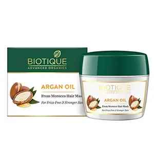 Biotique Argan Oil Hair Mask from Morocco (Ideal for Frizz -Free and Stronger Hair) 175g