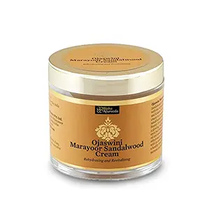 Bipha Ayurveda Ojaswini Marayoor Sandalwood Moisturizing Face Day Cream with Almond oil Vitamin E & Sandalwood oil Helps Fight Tan and Wrinkles to Reducing Pigmentation and Spots All Skin Types 75gm