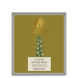 Forest Essentials Luxury Sugar Soap Oudh & Green Tea 125g