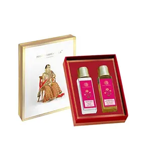 Forest Essentials Indian Rose Body Care Duo Gift Box 100ml (Body Lotion + Body Wash)