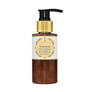 Just Herbs Livelyclean Honey Exfoliating Cleansing Gel for Oily Skin Face Scrub for Men & Women SLS and Paraben-Free 100 ML