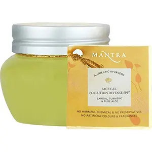 Mantra Herbal (By Baidyanath Research Foundation) Pollution Defense Spf Face Gel Sandal Turmeric In Pure Aloe (100 g)