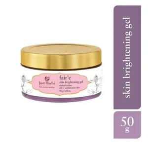 Just Herbs Faire Mulethi-Khus Skin Brightening Night Gel for Oily & Combination Skin Paraben & SLS Free - 50 GM