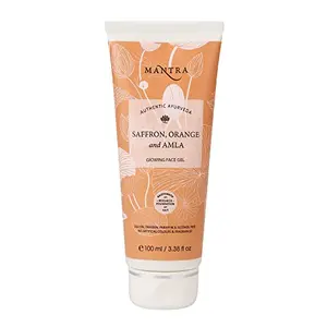 Mantra Herbal Authentic Ayurvedic Saffron Orange and Amla Glowing Face Gel (100 ml) | Free Rose Hydrating Body Wash | 30ml