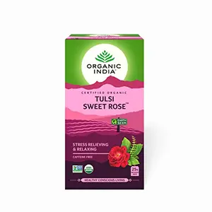 Organic India Tulsi Sweet Rose Tea - 25 Infusion Bags