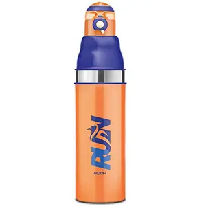 MILTON Kool Stunner 900 Inner Steel Water Bottle for Kids (660 ml Orange)