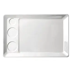 Milton Harmony Melamine Platter 1 Piece White 16" | Easy to Clean | Break Resistant | Party Platter | Snacks Platter | Attractive Design platter