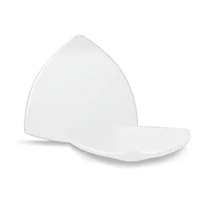 Milton Triangular Melamine Platter 1 Piece White 16" | Easy to Clean | Break Resistant | Party Platter | Snacks Platter | Attractive Design platter