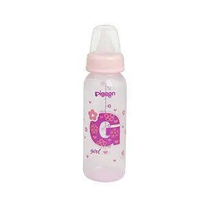 Pigeon Milk Bottle for Baby Peristaltic Clear Nursing Bottle RPP Transparent Pink 240 ml