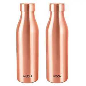 Milton Copper Charge 1000 Water Bottle Set of 2 960 ml Each Copper | 100% Leaf Proof | Office Bottle | Gym Bottle | Yoga Bottle | Home | Kitchen | Hiking | Treking Bottle | Travel Bottle