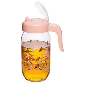 Signoraware Bicycle Glass Oil Dispenser Glass 660 ml Pink Set of 1