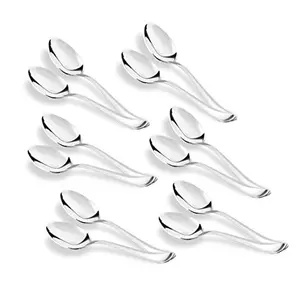 Sumeet Stainless Steel Baby/Medium Spoon Set of 12 Pc  (16cm L) (1.6mm Thick)