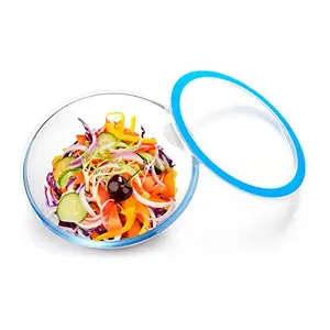 WONDERCHEF Cocoon Borosilicate Glass Mixing Bowl with lid 1600ML