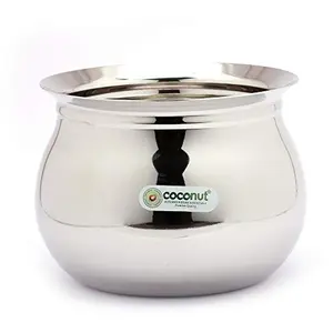 Coconut Stainless Steel Kanchi Handi/Cookware (Without Handle & Lid) - 1 Unit - Capacity -800ML