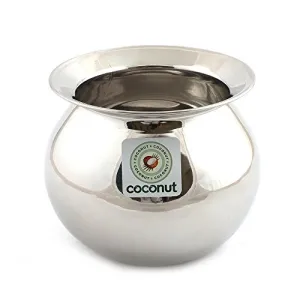 Coconut Stainless Steel Balloon / Gundu / Pongal Pot / Multipurpose Pot - 1 Unit - Diameter - 13.5 Cms ( Capacity -1500ML)