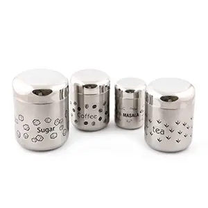 Coconut Stainless Steel Container Set 4-Pieces Silver (Coconut TCS Matt - 4 pc Set)
