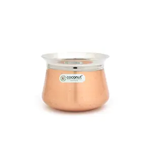 Coconut Stainless Steel Gala FC Copper Handi/Cookware (Without Handle & Lid) - 1 Unit - Capacity -1500ML