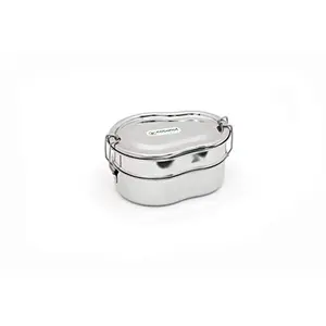 Coconut Stainless Steel Lunch Box 2 Container Guitar Shape Double (500 ml)